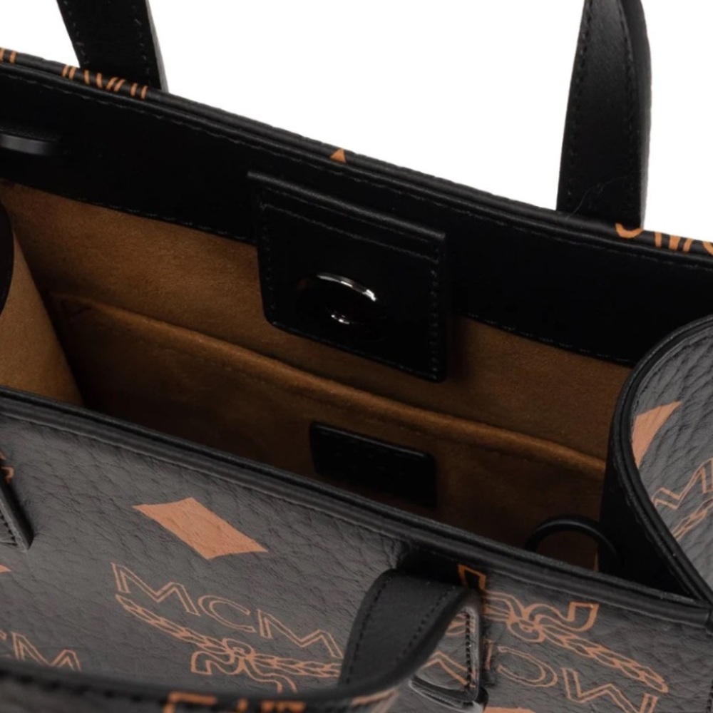 Mcm Aran Monogram Pattern Tote - image 3